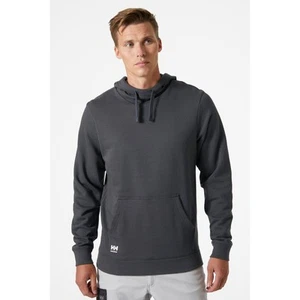 Helly Hansen Workwear Classic Cotton Men's Grey Hooded Sweatshirt - Picture 1 of 6