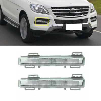 Par de luces antiniebla delanteras de circulación diurna DRL para Mercedes-Benz W166 2012-2015 Foto 1 de 4