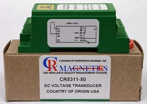 NIB CR Magnetics DC Voltage Transducer CR5311-50 - 0-50V Input; 10V Output - Picture 1 of 6