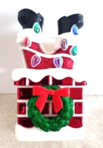 Enchufe difusor de flores de pared Bath & Body Works SANTA PEGADO EN CHIMENEA NUEVO CON ETIQUETAS vacaciones - Imagen 1 de 1
