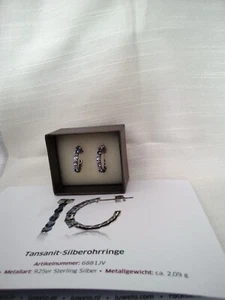 Tansanit Silberohrringe. Juwelo. Gebraucht - Bild 1 von 3
