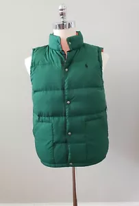 Neu mit Etikett Polo Ralph Lauren JUNGEN WENDBARE DAUNENWESTE, GRREN/ORANGE, M/L/XL #X - Bild 1 von 7