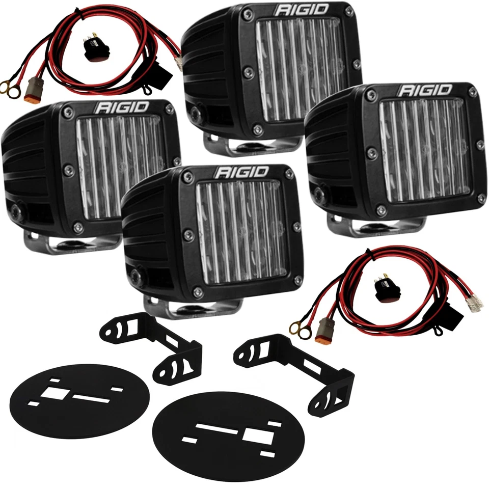 Kit de luces antiniebla rígidas con luces LED DOT SAE serie D PRO para Chevy Silverado 15-19 Foto 1 de 4