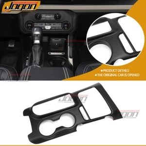 Matte Carbon AT Console Gear Shifter Cup Holder Trim For Ford Bronco Raptor 21+ - Picture 1 of 10