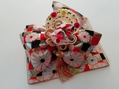 Obi de niña Tsukuri/Tsuke vintage (c. 1960) sin usar con obijime, caja original Foto 1 de 4