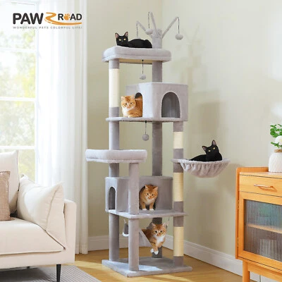 PAWZ Road Cat Tree Tower Scratching Post Scratcher Condo House Furniture Toy M-L - Image 1 of 4