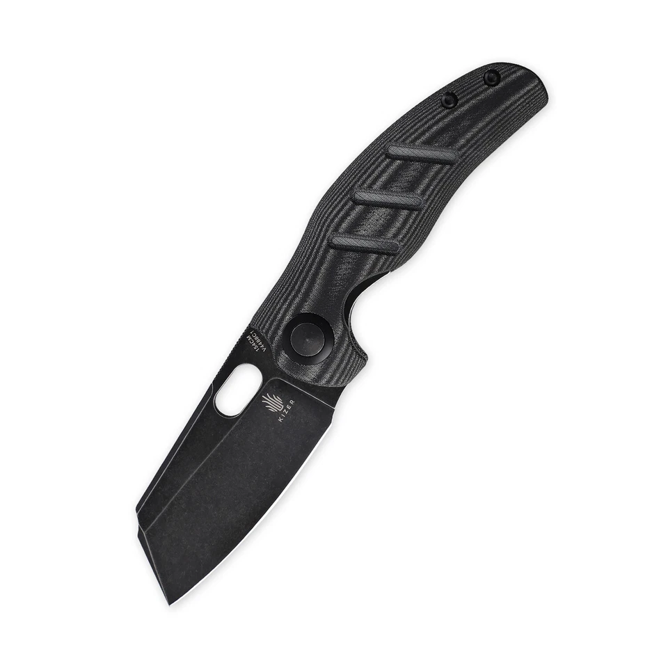 Kizer Vanguard C01C Sheepdog Micarta Handle Sheepsfoot Black V4488C1