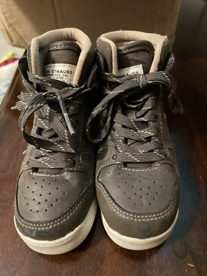 Zapatos Levi Strauss para niños pequeños con cordones estilo bota talla 10 niños zapatillas altas Brn Foto 1 de 4