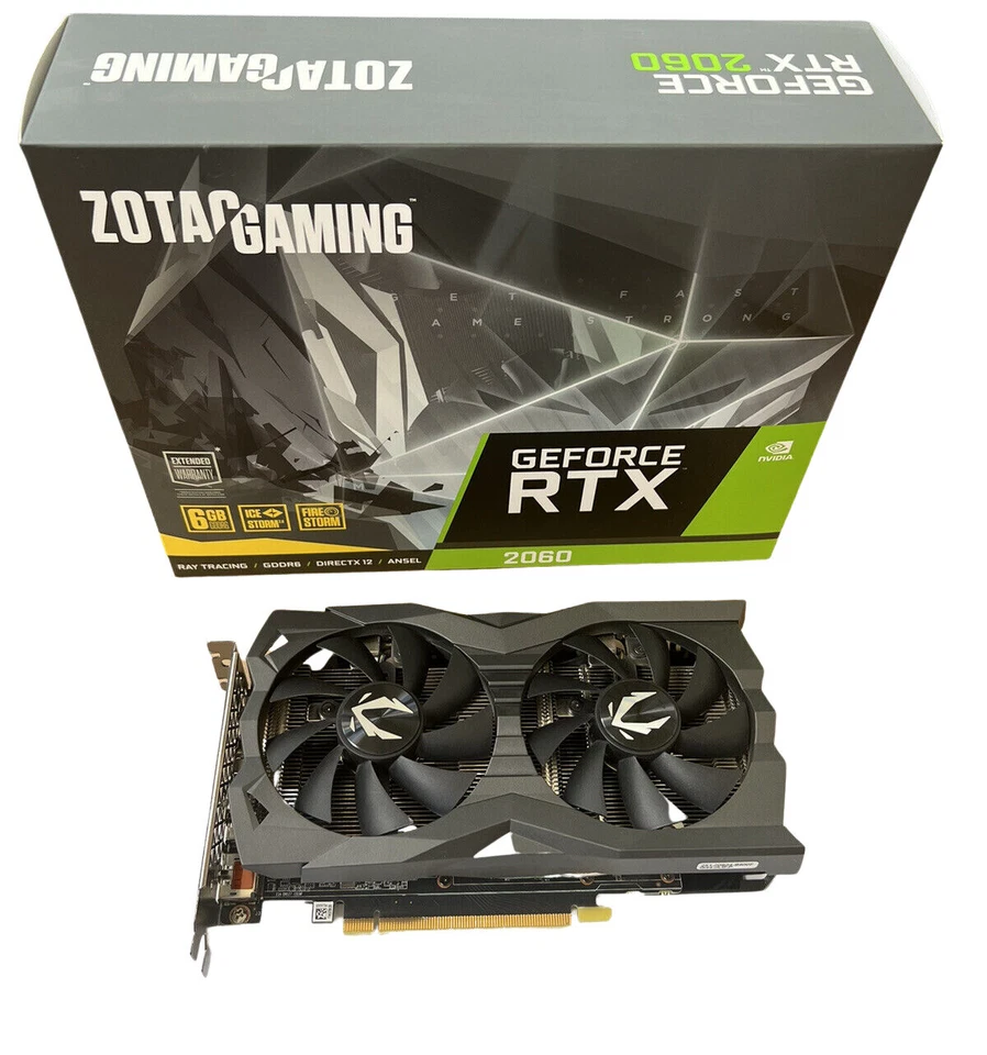 ZOTAC  ZT-T20600F-10M GeForce RTX 2060 Twin Fan 6GB GDDR6 Video Graphics Card