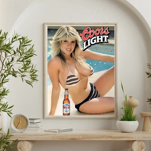 Huge Vintage Retro Samantha Fox & Clight Beer Poster 18x24 Inches Classic 80 ART - Picture 1 of 3