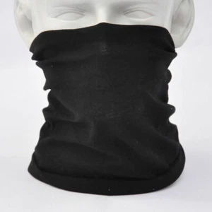 SCHWARZ nahtlose Maske Schlauch Halswärmer Gesicht Schal Totenkopf Bandana Ski Biker - Bild 1 von 3