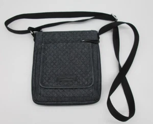 Vera Bradley Quilted Crossbody Bag Purse Black Straps F3 - Picture 1 of 5