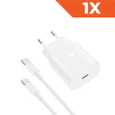 Fast Charger 25W USB C Charging Cable for Samsung Galaxy S22 S21 S20 Z Fold 2 3 - Image 1 of 4