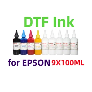 Tinta de recarga directa a película 9X100ML Premium DTF para impresora - Imagen 1 de 13
