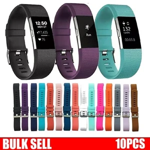Silicone Watch Wrist Sports Strap For Fitbit Charge 2 Band Wristband Replacement - Picture 1 of 18
