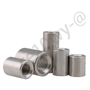 THREAD SLEEVE ROD BAR STUD ROUND CONNECTOR TUBE LONG NUTS A2 STAINLESS STEEL - Picture 1 of 5