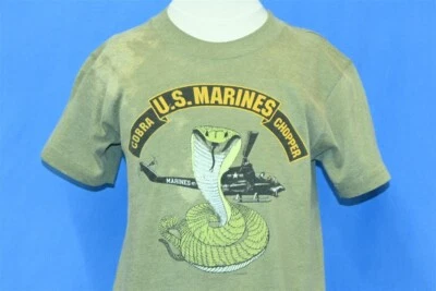 Camiseta DE COLECCIÓN AÑOS 80 MARINES COBRA HELICÓPTERO HELICÓPTERO ESTADOS UNIDOS MILITAR JUVENTUD M Foto 1 de 4
