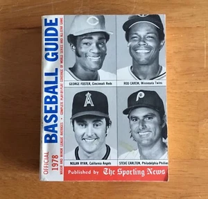 Official 1978 Sporting News MLB Baseball Guide Foster Carew Nolan Ryan Carlton - Picture 1 of 2