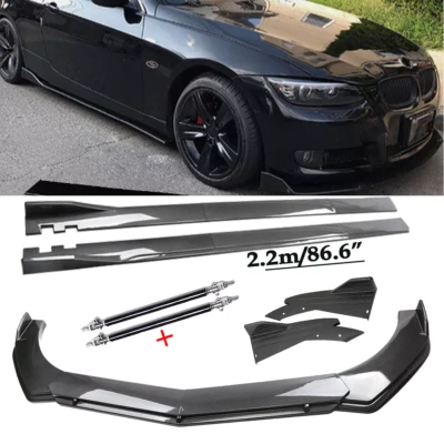 For BMW 1-6 Series Carbon Fiber Front Bumper Lip Spoiler Side Skirt Body Kits — 第 1/4 张图片