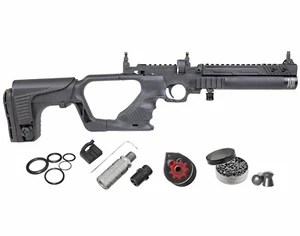 HATSAN Jet I Black .177 cal PCP Air Pistol Converts to Air Rifle with Pellets - Picture 1 of 8