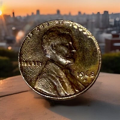 1968-D Large Date Lincoln penny with ERRORS - Image 1 of 4
