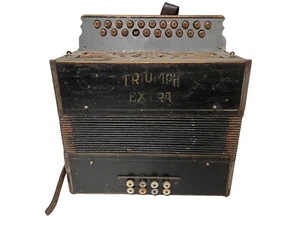 Vintage Triumph EX 9A Button Accordion – G&C Stahlton – Works, Needs Tuning - Picture 1 of 17