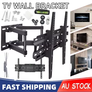 Full Motion TV Wall Mount Bracket Swivel LED LCD 32 40 43 50 55 60 65 70 80 Inch - Picture 1 of 12