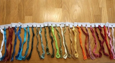 Weeks Dye Works Hand Over Dyed Fibers Embroidery Floss  Thread 28 piece lot-#A - Image 1 of 4