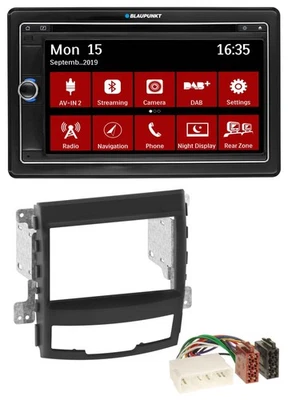 Blaupunkt Bluetooth DAB 2DIN USB DVD MP3 Autoradio für SSangYong Korando 10-13 - Bild 1 von 4