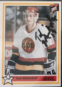 1991-92 OHL OWEN SOUND TED MISKOLCZI #290 AUTOGRAPH - Picture 1 of 2
