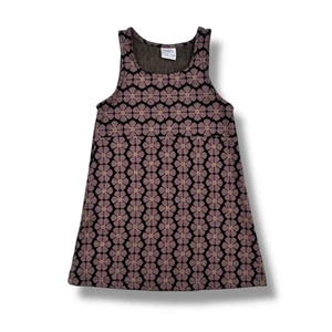 Zara Girls Size 6 Retro Floral Knit Jumper Dress Sleeveless Layering Fall Vibes - Picture 1 of 4
