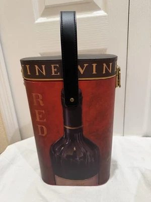 BOTELLA VINO CAJA REGALO 2 Botellas Cartón Latón Mango Foto 1 de 4