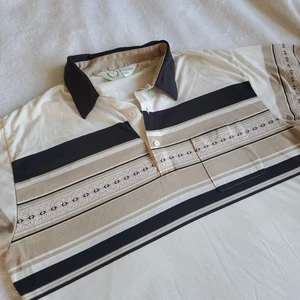 Vintage Palmland Club gestreiftes Poloshirt Herren XL EUC - Bild 1 von 9