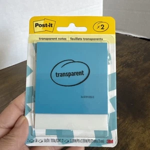 Notas transparentes Post-it x 2 azul blanco 36 hojas cada una total 72 hojas - Imagen 1 de 4