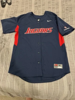 Camiseta deportiva de softbol Nike South Alabama Jaguars #00 talla XL azul cinturón solar Foto 1 de 4