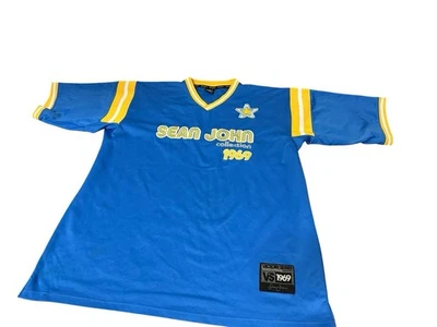 Camiseta deportiva de manga corta Y2K Sean John 1969 Victory Series #69 para hombre talla XL Foto 1 de 4