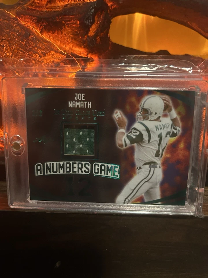 Joe Namath Jogo Usado Jersey Patch Leaf In The Game Usado /2 Esmeralda  - Imagem 1 de 1