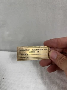 MARSTON RADIATOR TAG BRASS SUPPLIED UNSTAMPED ID0003 - Picture 1 of 4