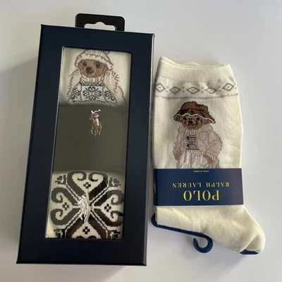 Polo Ralph Lauren женщин Polo медведь брюки носки лот из 4 пар - Изображение 1 из 4