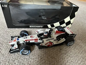 Minichamps F1 HONDA RACING RA106 JENSON BUTTON 2006 1/18 SCALE 100060012 - Picture 1 of 3