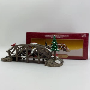 Santa's Workbench Collection Log Bridge 566-2762 Christmas Village Accessories - Picture 1 of 20