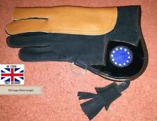Nubuck Leather Double Skin Falconry Glove EU Flag, 12" (Large Standard Size)
