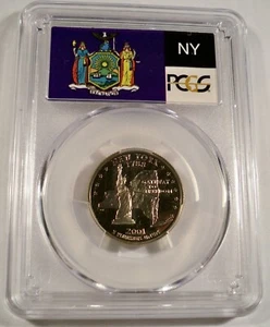 2001-S 25c CLAD PCGS PR70DCAM NEW YORK QUARTER PROOF DEEP CAMEO PR 70 DC - Picture 1 of 4