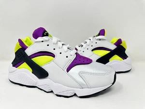 DH4439 101 Nike Air Huarache Retro White Neon Yellow Magenta Size 6 Women's - Picture 1 of 6