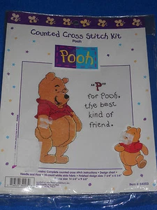 Pooh the Best Kind of Friend Disney Counted Cross Stitch Kit 34003 - Picture 1 of 3