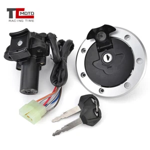 Fuel Gas Cap Ignition Switch Seat Lock W/Key For Kawasaki Ninja ZX7R ZX7RR ZX750 - Imagen 1 de 12