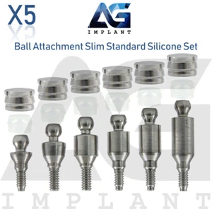 Juego de 5 accesorios de bola recta Abut ment delgado estándar hexágono dental - Imagen 1 de 4