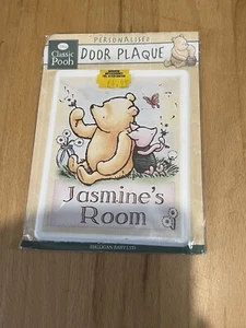 BRAND NEW Winnie the Pooh Door Plaque Jasmine’s Room - Picture 1 of 1