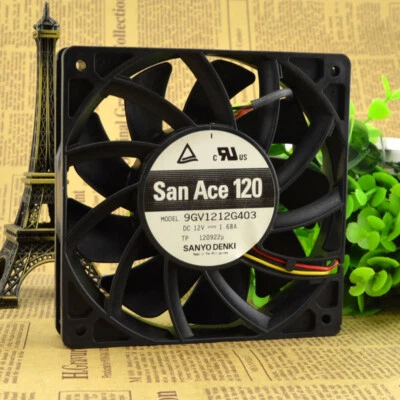 SANYO 12025 9GV1212G403 12V 1.68A 12CM   Cooling Fan High Air Volume High Power - Image 1 of 4