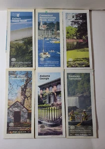 Lote de (6) mapas de carreteras estatales AAA vintage de la década de 1980 CT MA RI NJ PA AL GA KY TN - Imagen 1 de 2
